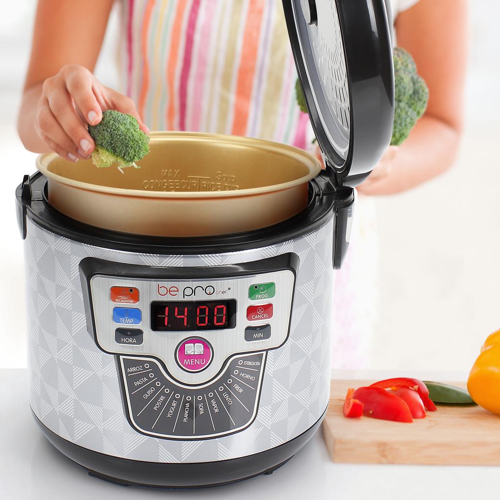 3 Potencias 14 Menús BE PRO Robot de Cocina Chef Delicook con Cubeta Daikin Gold 5 L de Capacidad 
