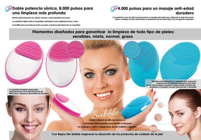 DESMAQUILLADOR/MASAJEADOR FACIAL BEPRO LIFE BUBBLE